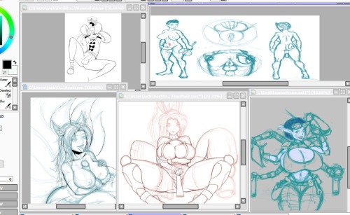 My current to do list. 3 commissions: Futa Orc, kitsune girl titjob(almost done), and huge boobed Night Elf engineer and 2 others pics: Fran/Mai’s lines are almost done and so is futa Shauna’s. I probably shouldn’t bounce around so much.