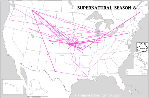 alanaisreading:  I’ve been promising updated maps for months, and here they are.  You can see my other maps at this page,   Please see the following posts for more details about each map. Season 1 with episode details or without episode details