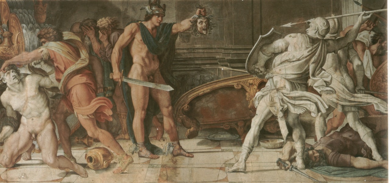 lionofchaeronea:  Perseus and Phineas, Annibale Carracci and Domenichino, 1604-06