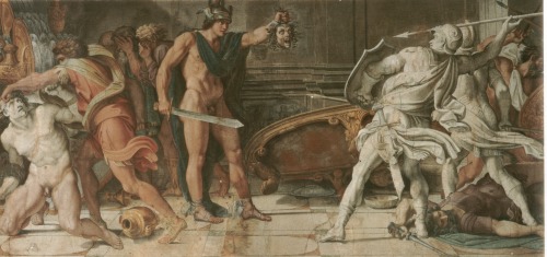lionofchaeronea:  Perseus and Phineas, Annibale Carracci and Domenichino, 1604-06 