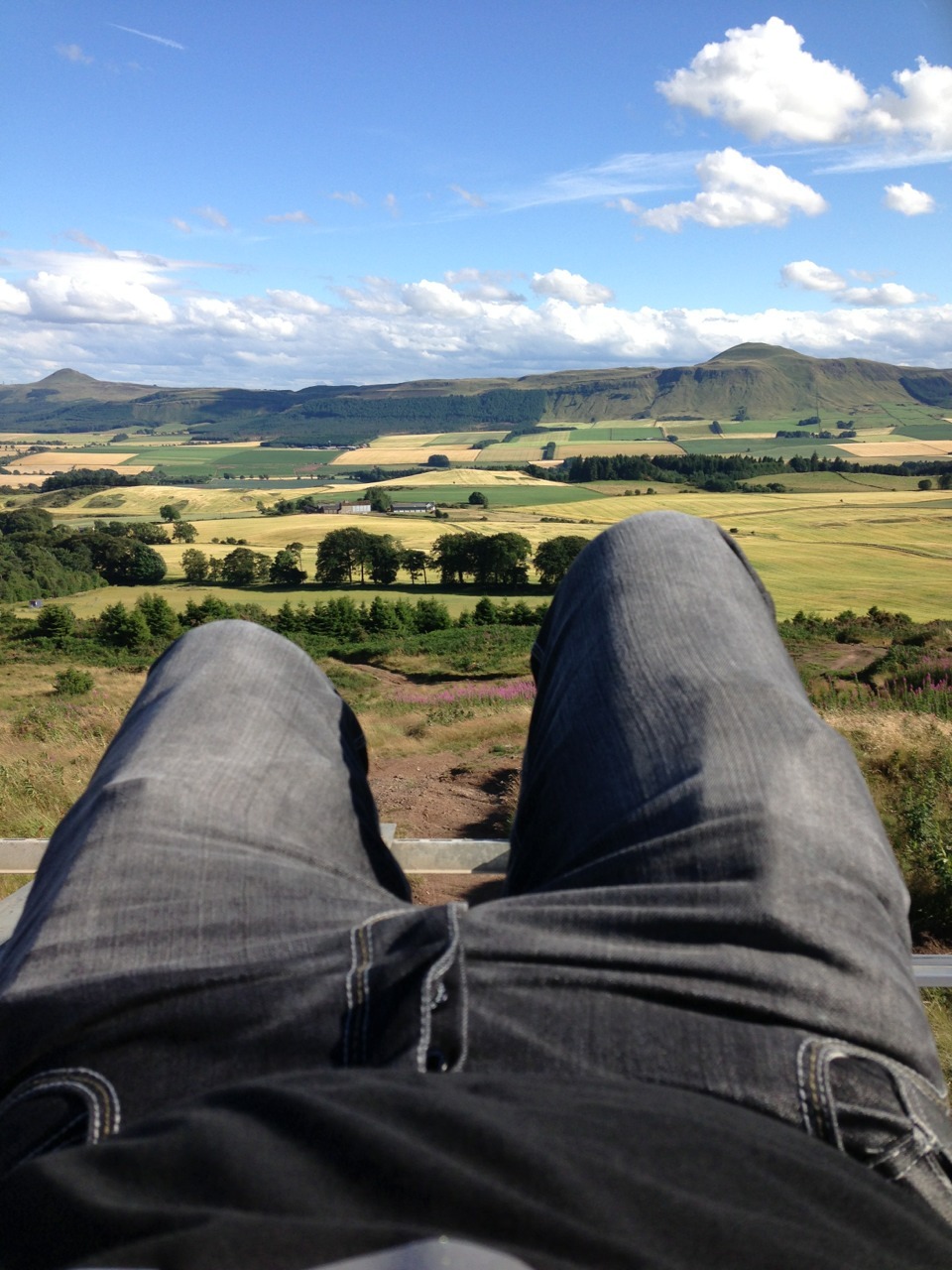 Scottish country side in land rover defender