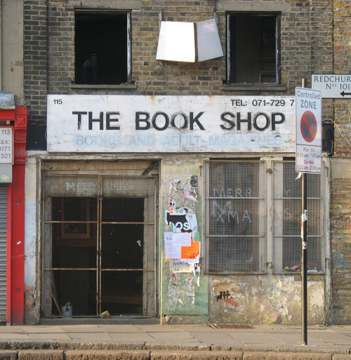 thegloatingsun: snoorks: Abandoned bookshop on Brick Lane. London, England.By DG Jones I kinda want 