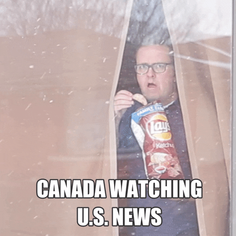 Canada spectans nuntios Civitatum Foederatarum AmericaeCanada watching U.S. news(Fons Imaginis.)
