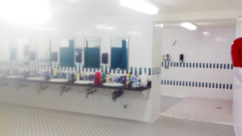 Visitors locker room, Angel Stadium, Anaheim, CA