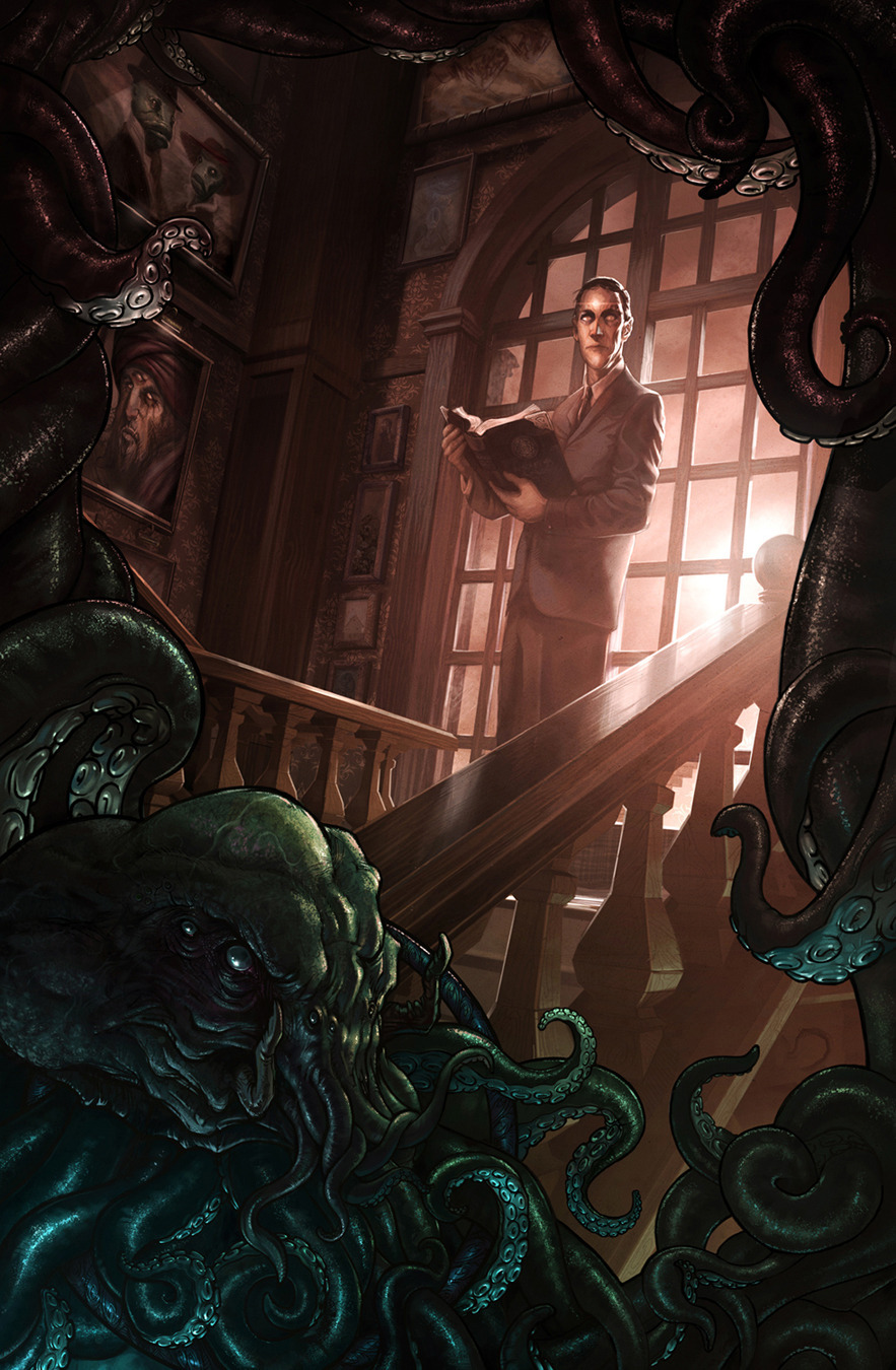 rottenarts:  H.P. Lovecraft by Barret Chapman 