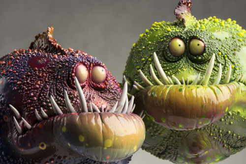 mutantlexi:  archiemcphee:  When we first discovered the work of Kasia and Jacek Anyszkiewicz of KatyushkaDolls they were making awesomely cute and furry spiders. Now they’ve turned their creative attentions to the ocean, creating monstrously cute deep