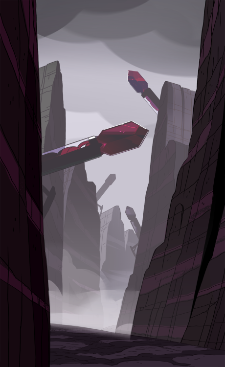 stevencrewniverse:  Part 3 of a selection of Backgrounds from the Steven Universe episode: On The Run Art Direction: Elle Michalka Design: Sam Bosma Paint: Amanda Winterstein and Jasmin Lai On The Run Backgrounds Part 1, Part 2 