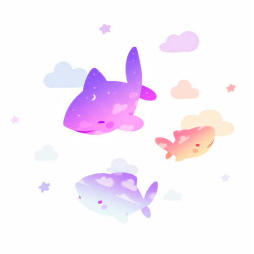 flowersilk:soft sky sharks ☁️