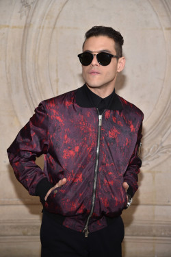 athinglikethat:Rami Malek attends the Christian Dior  Haute Couture Spring Summer 2017 show as part of Paris Fashion Week on January 23, 2017 in Paris, France