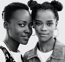 conners-kent:  Lupita Nyong’o and Letitia Wright photographed by Amy Troost for Teen Vogue