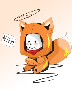 purrfecktlysinful:  leedlepie:  “WHAT DOES THE FOX SAY?” “..Nyeh”   *PURR.EXE HAS CRASHED*