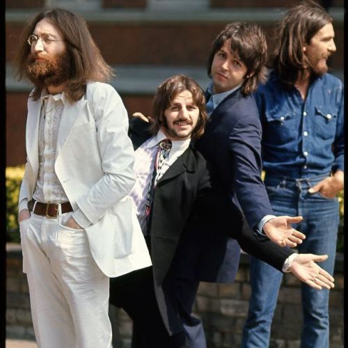 The Beatles lining up for the famous &ldquo;Abbey Road&rdquo; crosswalk picture &ndash; 