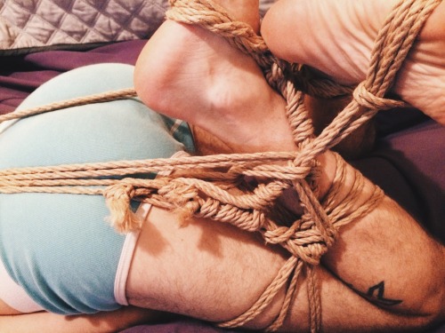 camdamage:  Rope practice cont’d: now with added cuttlefish and his adorableness (I made him untie himself a little at the end so what)  
