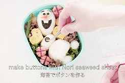 chickabiddy:  HOW TO: Olaf Bento Lunch Box!    Cute