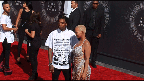 thugville:  phuckyopostff:  mtvstyle:  ummm amber rose is KILLING IT  Wow  Wiz is winning at life. 