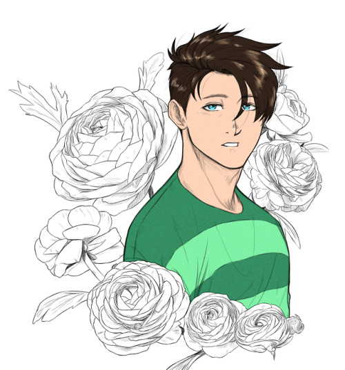 ryripeachy:Timmy’s Month, Day1 :  Ranunculus  Oh, it&rsquo;s Tim Drake! For a se