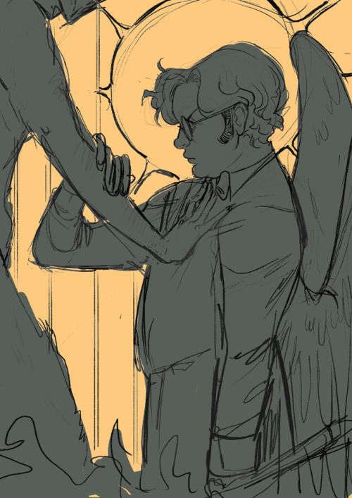 I like me some righteous smiting angel in a bowtie (wip)