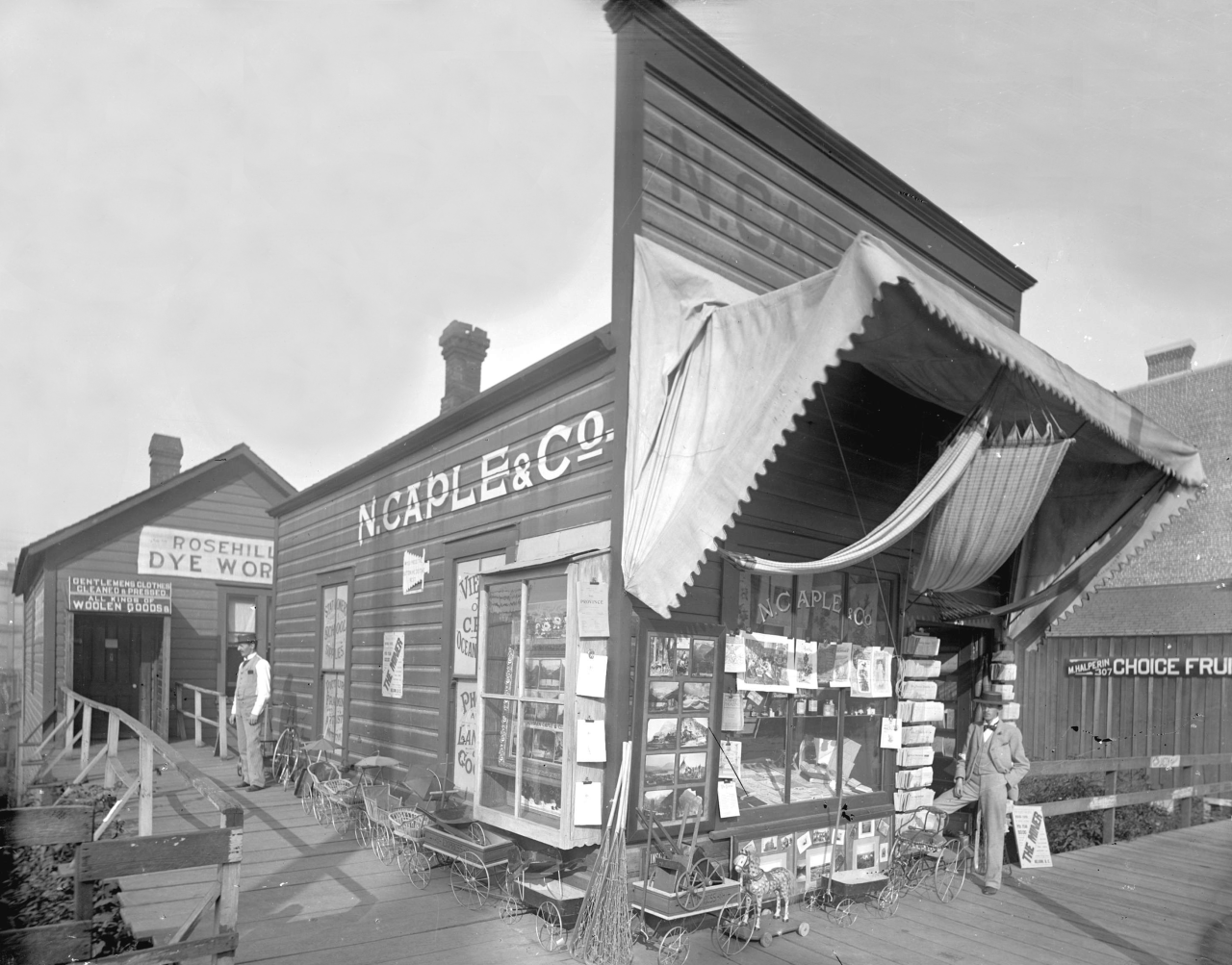 yesterdaysprint:    N. Caple and Co. store, 329 Hastings Street, Vancouver, 1895