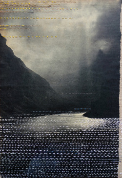 vjeranski:  Hinke Schreudersviews on paper #12014embroidery and felt on paper on linen25,5 × 17,5 × 5,5 cm 