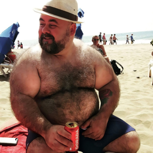 dad drinks a lot of beer. I think that’s why his belly is so round