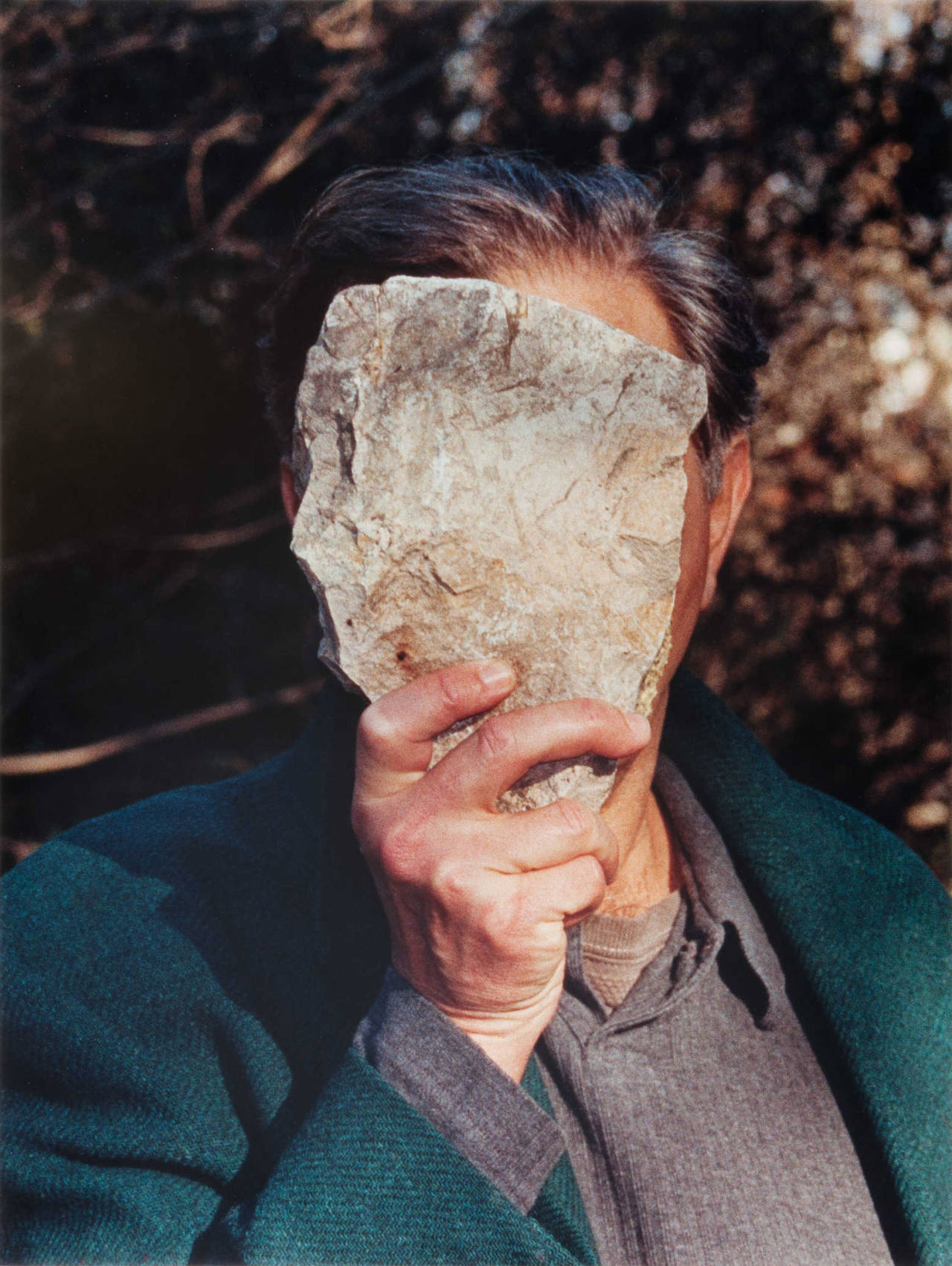 antronaut:Jimmie Durham - Self-Portrait Pretending to Be a Stone Statue of Myself