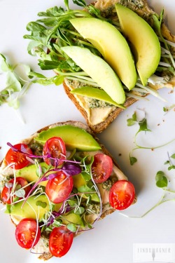 vegan-yums:  Avocado toast two ways