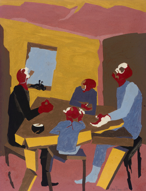 In 1982, Jacob Lawrence (1917-2000) was commissioned to make eight paintings to accompany John Herse