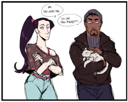 in-sideunder:  and a few more!! Amelie is a dancer/model and has had unpleasant and pushy fans (to put it nicely), thus she has a personal bodyguard, who is Gabe, which is why they live in the same complex. He’s the only one that gets along with her