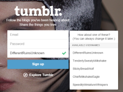 madelinehatter:  apparently tumblr suggests urls for new users now and