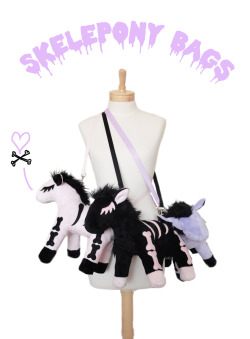 darlingcunt:  eden-ki:  Skelepony plush bags are now available here! :3 &lt;3  need need need shit 120 dollars? nevermind I guess