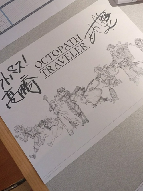 I met Octopath Traveler producer Masashi Takahashi and composer Yasunori Nishiki last Thursday! They