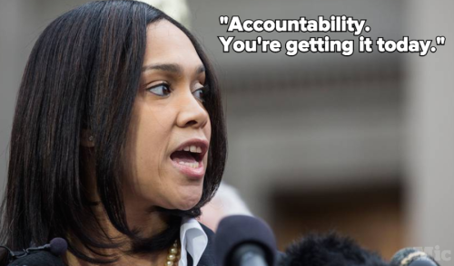 micdotcom:  Meet Marilyn Mosby, the badass State’s Attorney bringing justice for Freddie Gray All eyes are on Maryland State Attorney Marilyn J. Mosby, who announced at a press conference Friday that the six officers involved in the April 19 death
