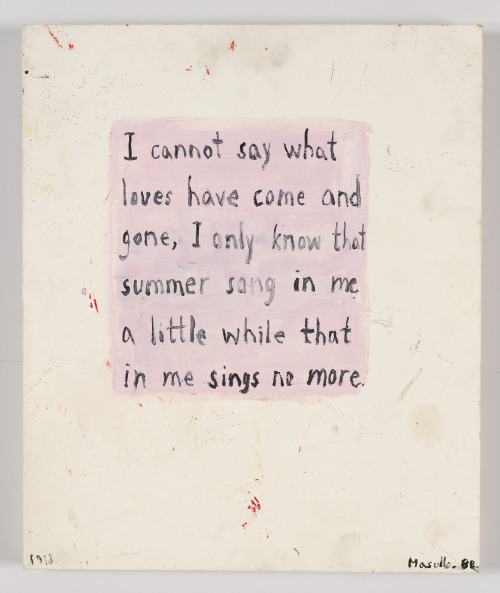 whitneymuseum: A Valentines Day sentiment that transcends the decades: this 1988 painting by Andrew 