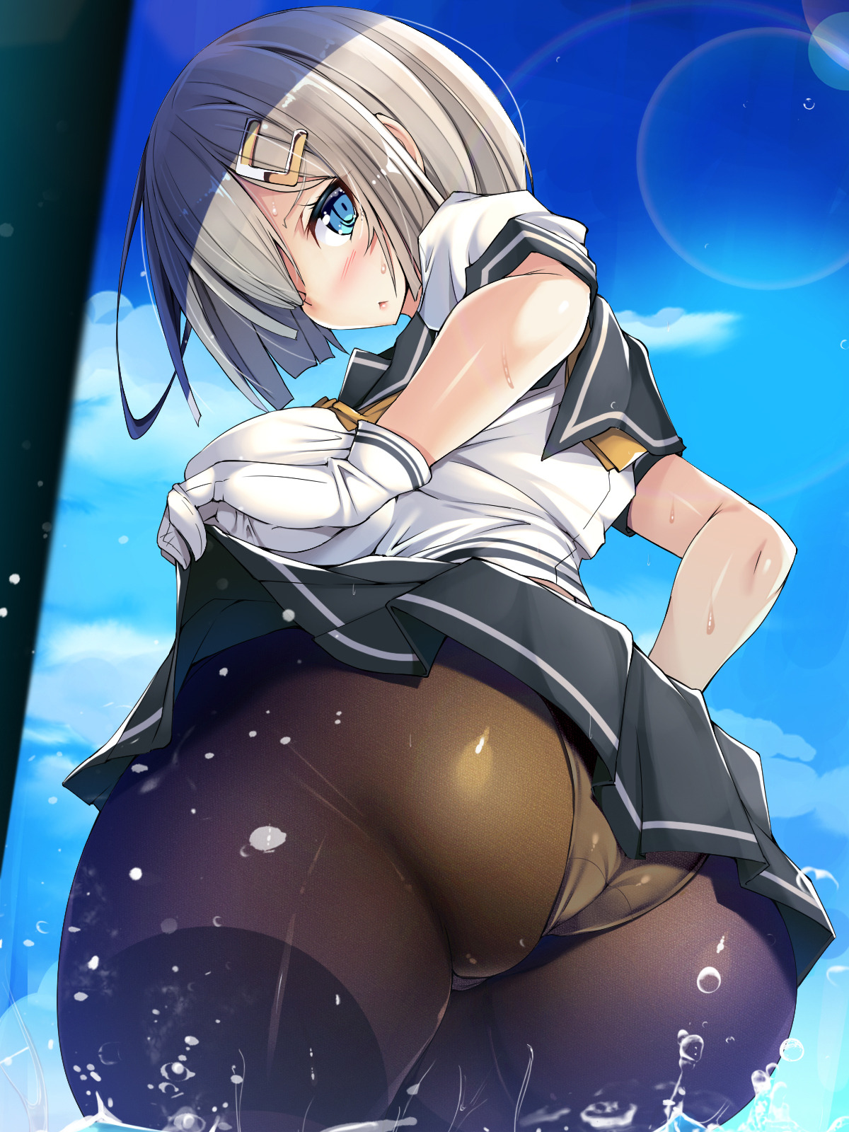 lewderkancollegirls: 冷やし黒タイツ始めました by artist とりさん
