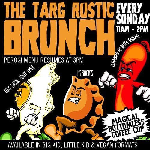 Oh yeah - #brunch is served!! Join us starting at 11am for the TARG rustic brunch - #eggs served you