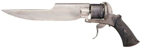 peashooter85:French Dumontier pinfire knife revolver, circa 1860′sfrom Rock Island Auction