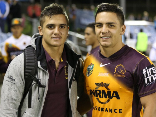 roscoe66:  Kodi and Jayden Nikorima of the Brisbane Broncos