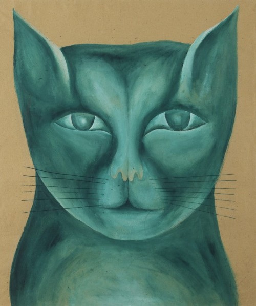 amare-habeo:Zbyněk Sekal (Czech, 1923-1998)The Cat (Kočka), 1950Tempera on paper