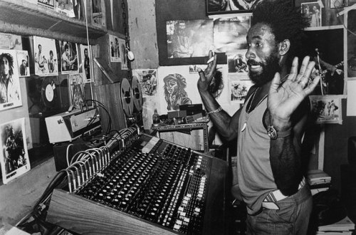 Dub pioneer Lee Scratch Perry, pictured here at his Black Ark Studio in the 1990s: &ldquo;The de