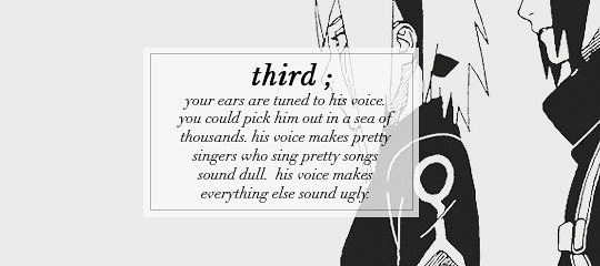 sasukura:    five things you know and one thing you don’t. (x) 