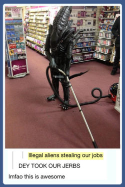 advice-animal:  Go home, Alien…http://advice-animal.tumblr.com/