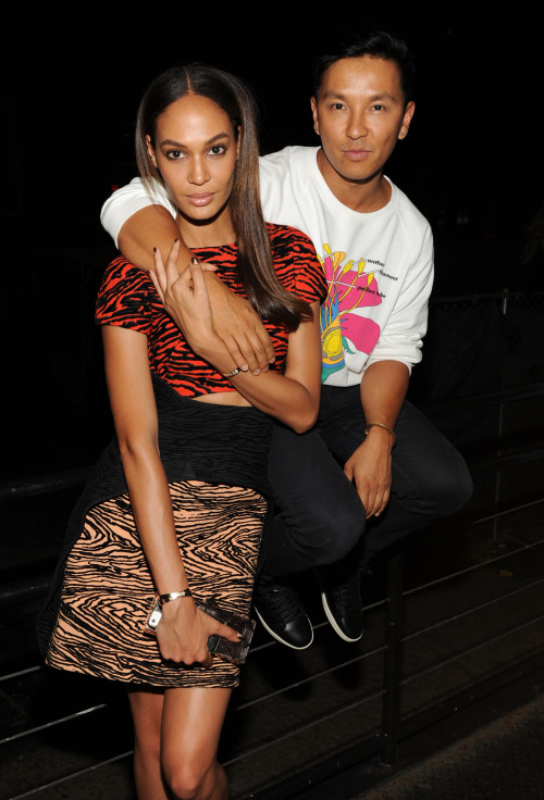 ikonicgif:Joan Smalls and Prabal Gurung attend the Jennifer Fischer New York City flagship store ope