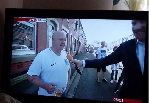 stuckonsport:It’s never too early for a pint. I wonder what state this guy was in after the England 