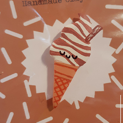 Some Handmade Ice Cream Pins ready for you to adopt - here