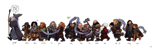 kickingshoes:The Hobbit: An Unexpected Lineup COLOR VERSIONclick here for a larger version &lt;3THIS