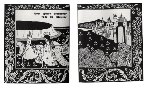 hrothgar:How Queen Guenever rode on Maying, Aubrey Beardsley, The Birth Life and Acts of King A