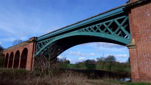 Stamford Bridge Railway Viaduct, East Riding of Yorkshire, England.Opened in 1847 for the railway it