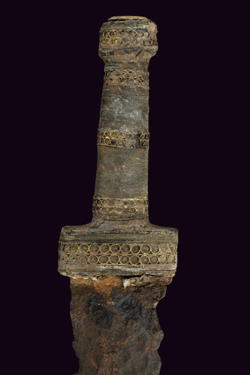 art-of-swords:Merovingian SwordDated: 5th century A.D.Provenance: Central EuropeMeasurements: overal