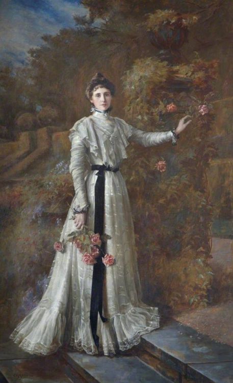 Frances Richardson, Mrs Julius Charles Hendicott Drewe  by Charles Martin Hardie, 1902