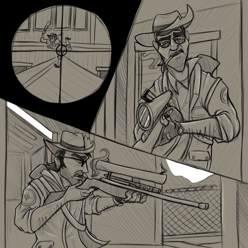 Some Old TF2 Sketches That I Did To Help Artblock Might Do Some More Cause I Love These Looney-tooney
